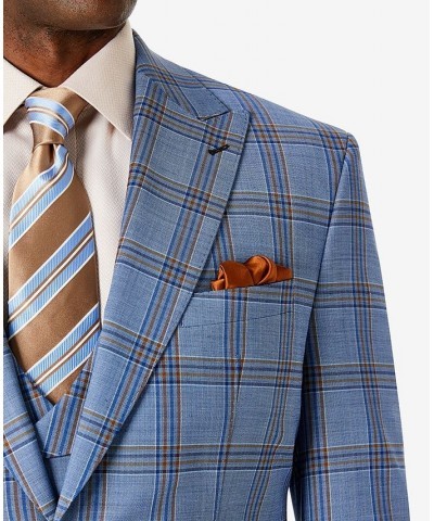 Men's Classic-Fit Wool Blend Suit Jacket Blue $73.80 Suits