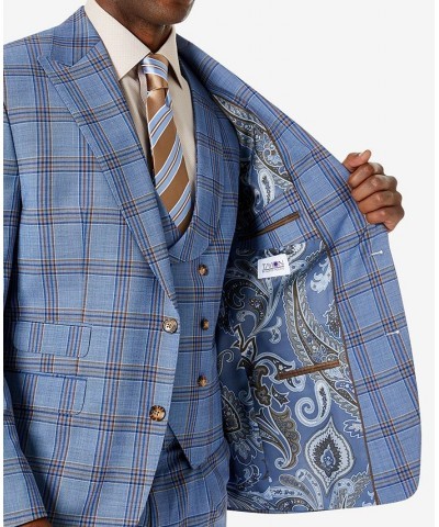 Men's Classic-Fit Wool Blend Suit Jacket Blue $73.80 Suits