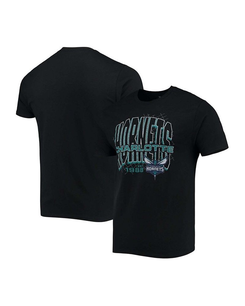 Men's Black Charlotte Hornets Playground T-shirt $16.20 T-Shirts