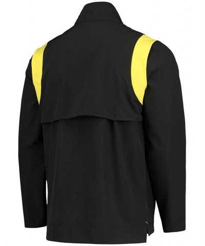 Men's Black Oregon Ducks Coach Half-Zip Jacket $39.60 Jackets