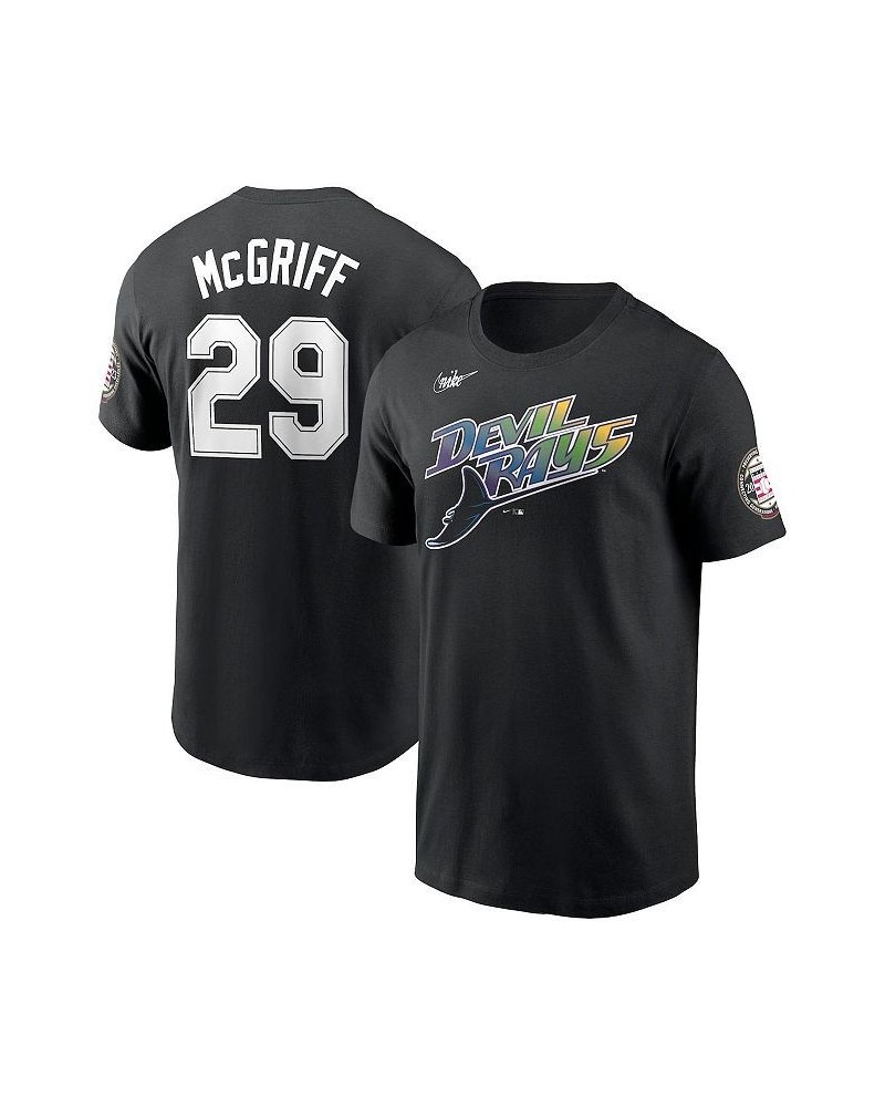 Men's Fred McGriff Black Tampa Bay Rays Name and Number Hall of Fame T-shirt $32.44 T-Shirts