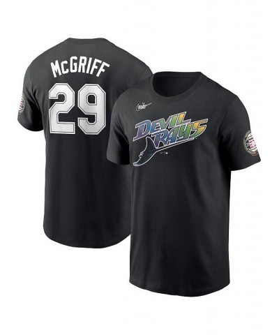 Men's Fred McGriff Black Tampa Bay Rays Name and Number Hall of Fame T-shirt $32.44 T-Shirts