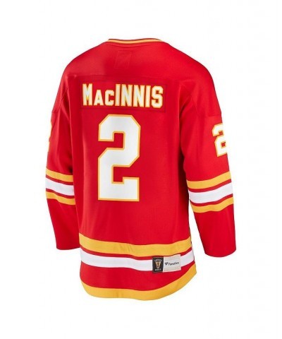 Men's Branded Al Macinnis Red Calgary Flames Breakaway Retired Player Jersey $45.21 Jersey