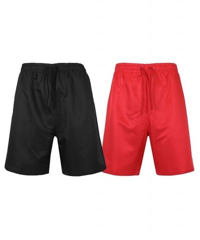 Men's 7" Performance Active Workout Training Shorts, Pack of 2 Black and Red $23.78 Shorts