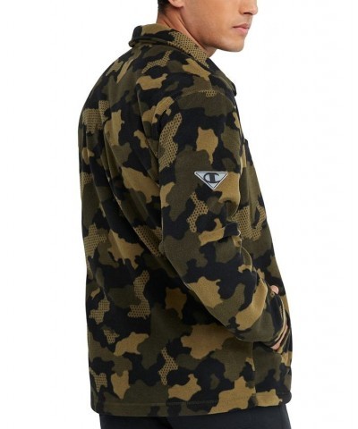 Men's Explorer Fleece Camo Shirt Jacket Mesh Camo Cargo Olive $31.35 Jackets