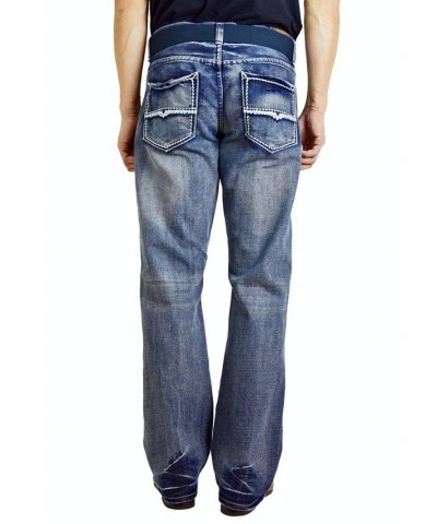 Men's Fashion Regular Fit Straight Leg Jeans Blue $28.08 Jeans