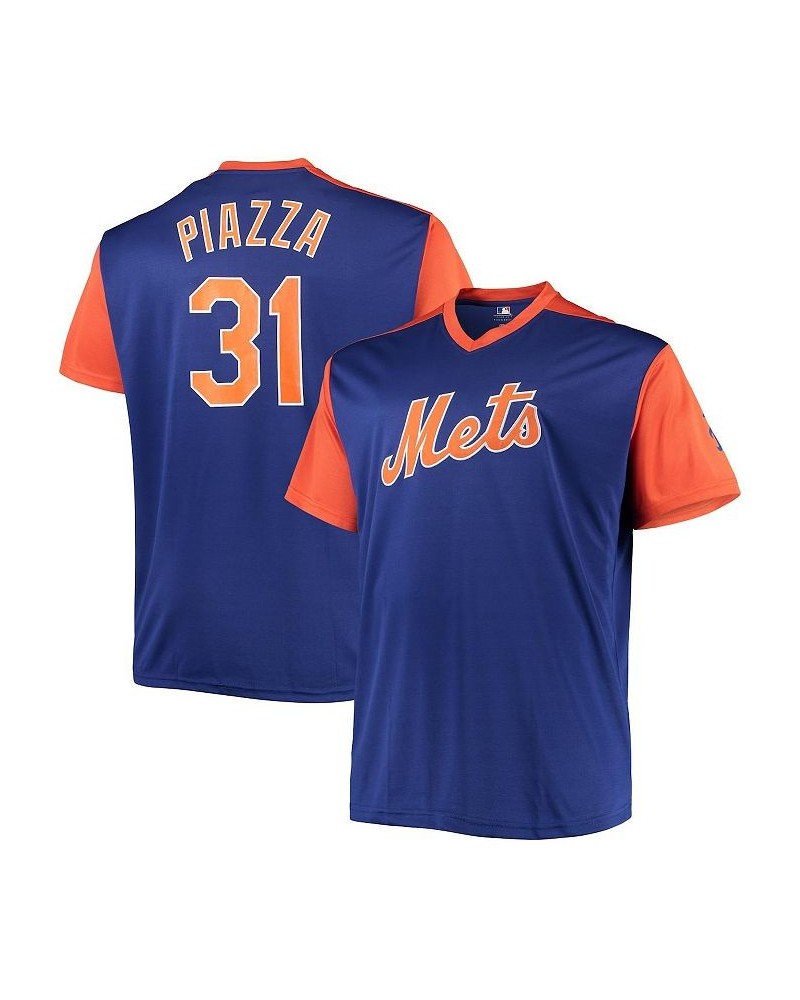 Men's Mike Piazza Royal, Orange New York Mets Cooperstown Collection Big and Tall Player Replica Jersey $33.62 Jersey