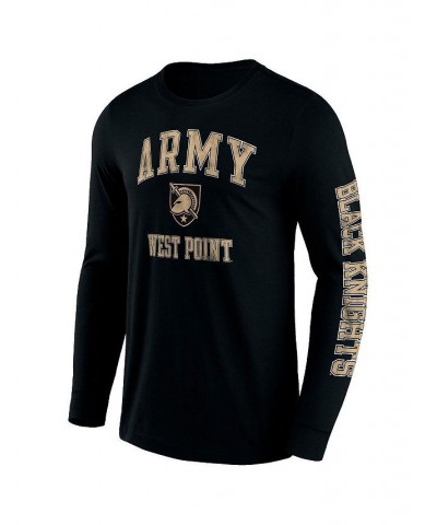 Men's Branded Black Army Black Knights Distressed Arch Over Logo 2.0 Long Sleeve T-shirt $19.20 T-Shirts