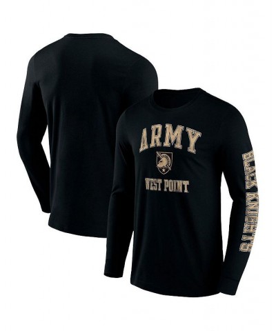 Men's Branded Black Army Black Knights Distressed Arch Over Logo 2.0 Long Sleeve T-shirt $19.20 T-Shirts