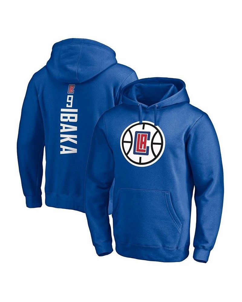 Men's Serge Ibaka Royal LA Clippers Playmaker Name and Number Pullover Hoodie $33.65 Sweatshirt