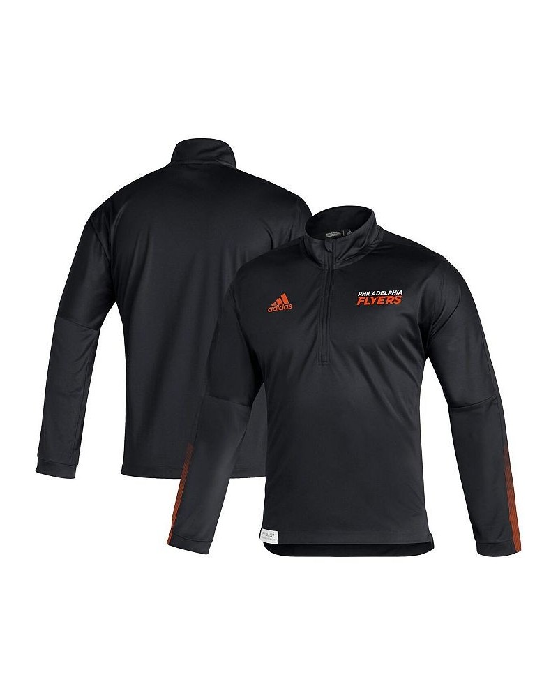 Men's Black Philadelphia Flyers Primeblue Quarter-Zip Jacket $33.00 Jackets