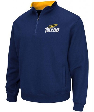 Men's Navy Toledo Rockets Tortugas Logo Quarter-Zip Jacket $27.25 Sweatshirt