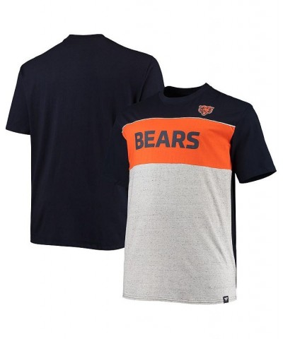 Men's Navy, Heathered Gray Chicago Bears Big & Tall Color Block T-shirt $23.64 T-Shirts