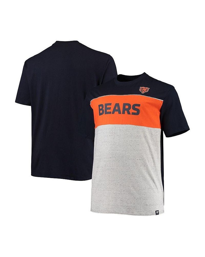 Men's Navy, Heathered Gray Chicago Bears Big & Tall Color Block T-shirt $23.64 T-Shirts