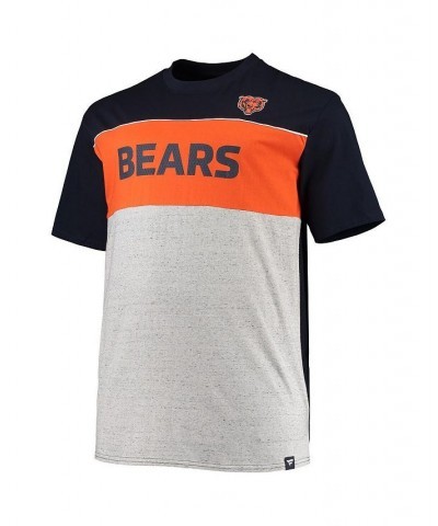 Men's Navy, Heathered Gray Chicago Bears Big & Tall Color Block T-shirt $23.64 T-Shirts