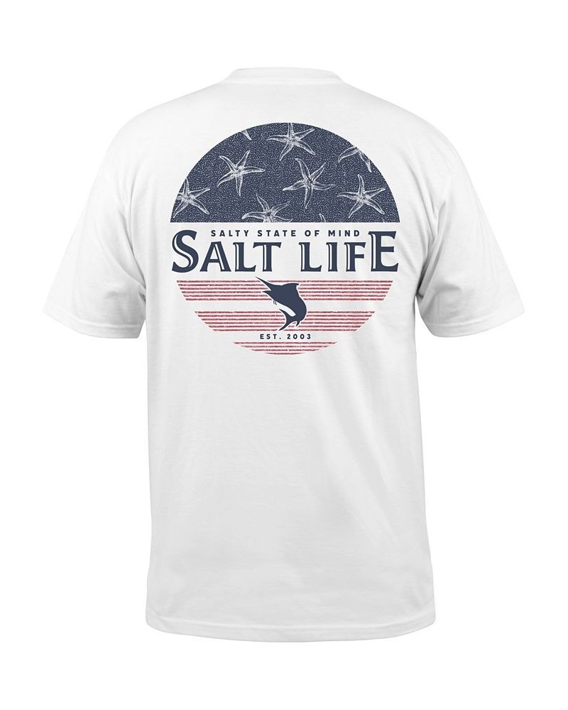 Men's Salt Life Salt Honor Graphic T-Shirt White $17.34 T-Shirts