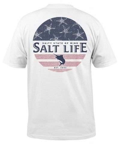 Men's Salt Life Salt Honor Graphic T-Shirt White $17.34 T-Shirts