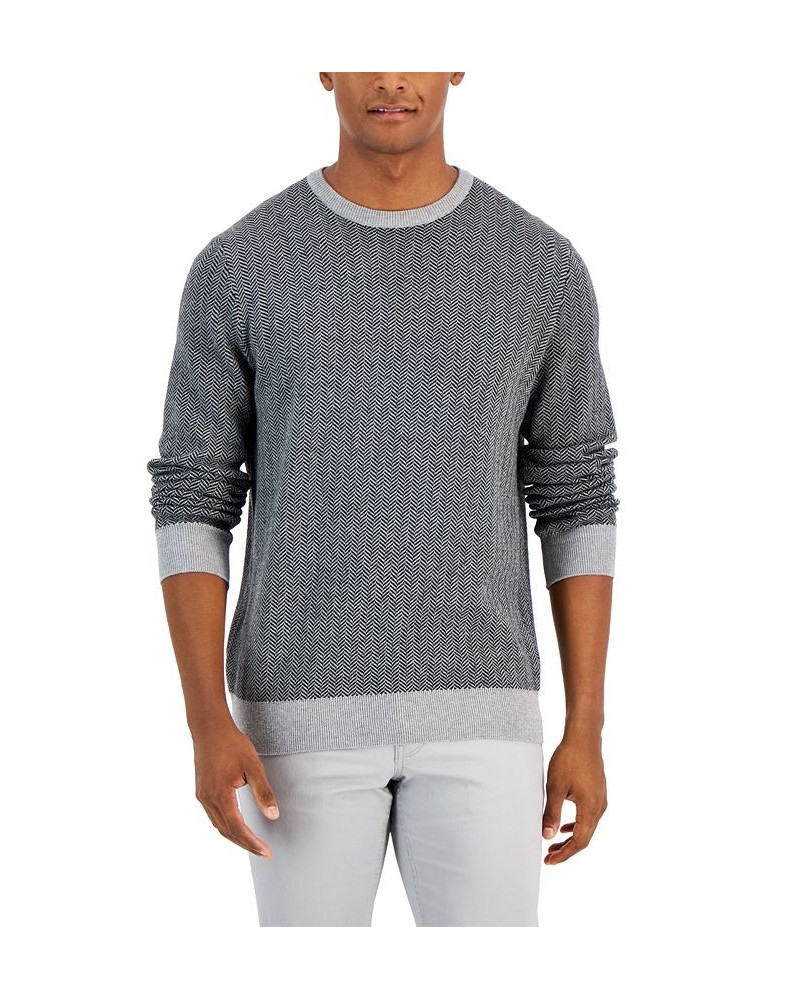 Men's Herringbone Sweater Black $18.66 Sweaters