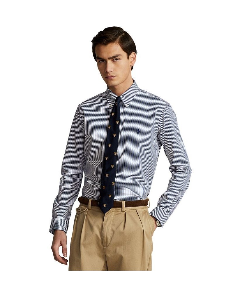 Men's Classic-Fit Striped Stretch Poplin Shirt PD01 $60.75 Shirts