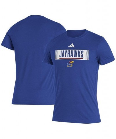 Men's Royal Kansas Jayhawks Wordmark Tri-Blend T-shirt $24.74 T-Shirts