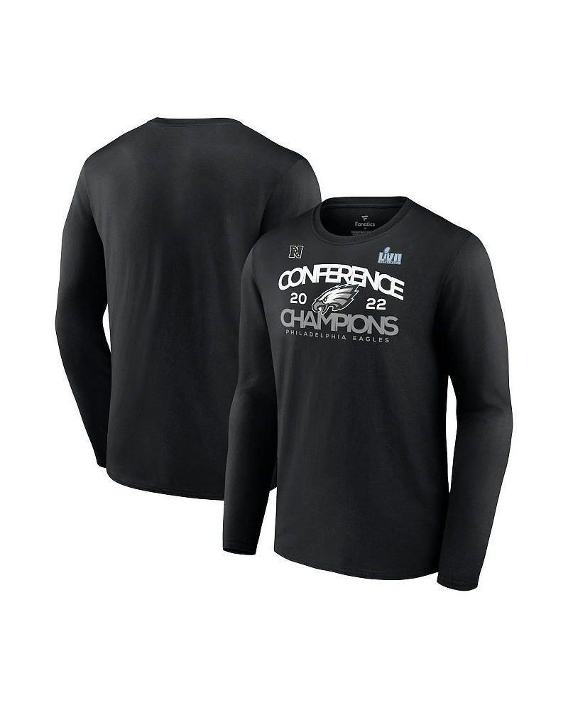 Men's Branded Black Philadelphia Eagles 2022 NFC Champions Shadow Cast Long Sleeve T-shirt $24.00 T-Shirts