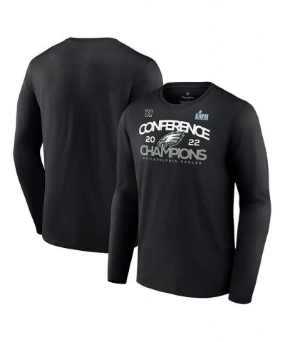 Men's Branded Black Philadelphia Eagles 2022 NFC Champions Shadow Cast Long Sleeve T-shirt $24.00 T-Shirts