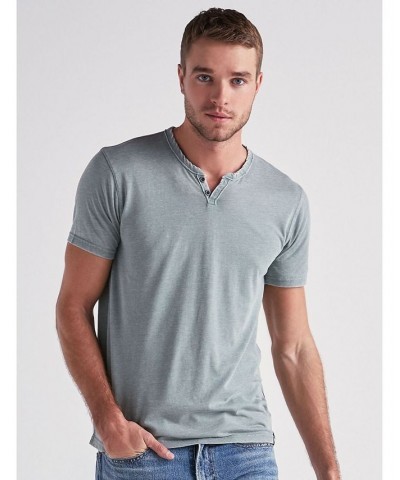 Men's Classic Venice Burnout Notch T-Shirt Blue $15.37 Shirts