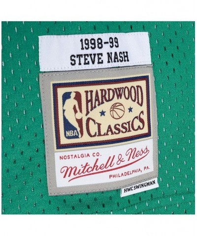 Men's Steve Nash Blue and Green Dallas Mavericks Hardwood Classics 1998-99 Split Swingman Jersey $34.41 Jersey