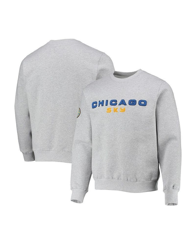 Men's Heathered Gray Chicago Sky Pullover Sweatshirt $45.00 Sweatshirt