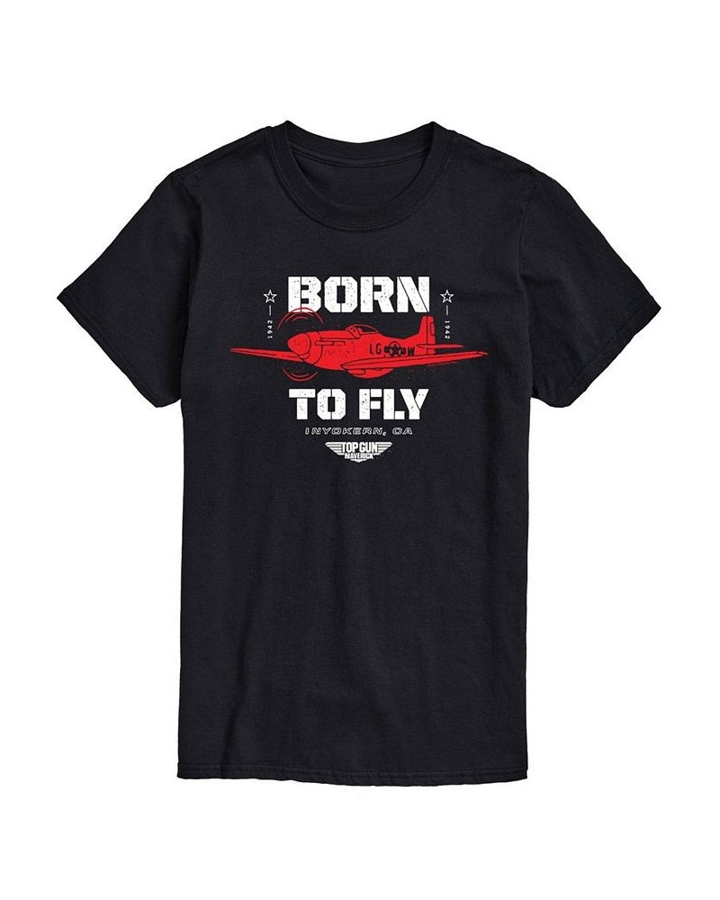 Men's Top Gun Maverick Born To Fly T-shirt Black $16.80 T-Shirts