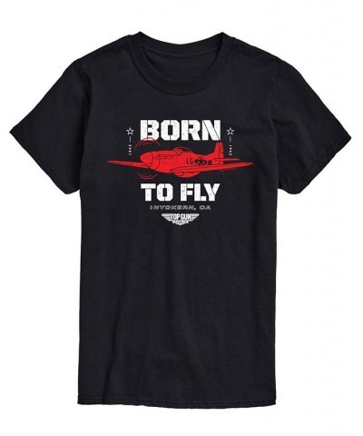 Men's Top Gun Maverick Born To Fly T-shirt Black $16.80 T-Shirts