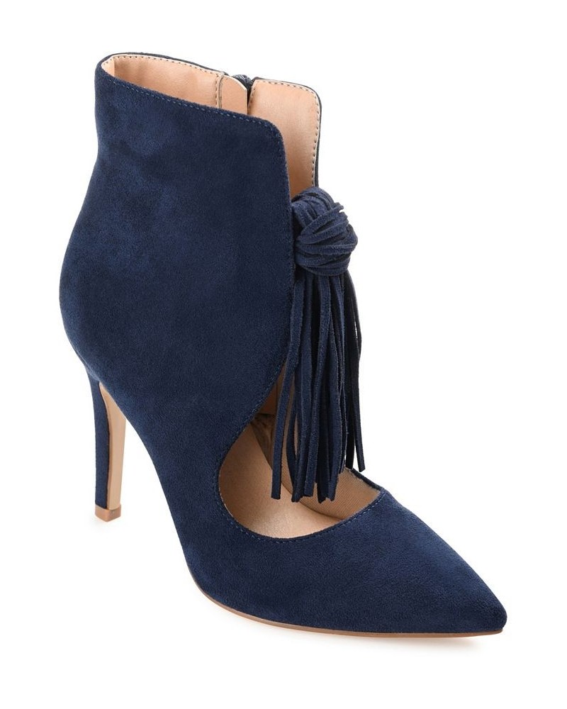 Women's Cameron Stiletto Booties Navy $45.50 Shoes