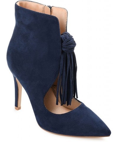 Women's Cameron Stiletto Booties Navy $45.50 Shoes