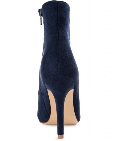 Women's Cameron Stiletto Booties Navy $45.50 Shoes