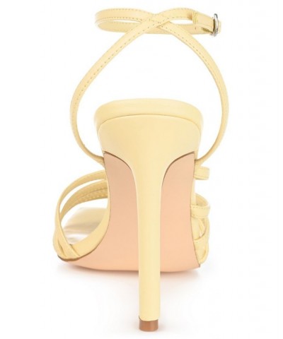 Women's Louella Strappy Stilettos Yellow $49.35 Shoes