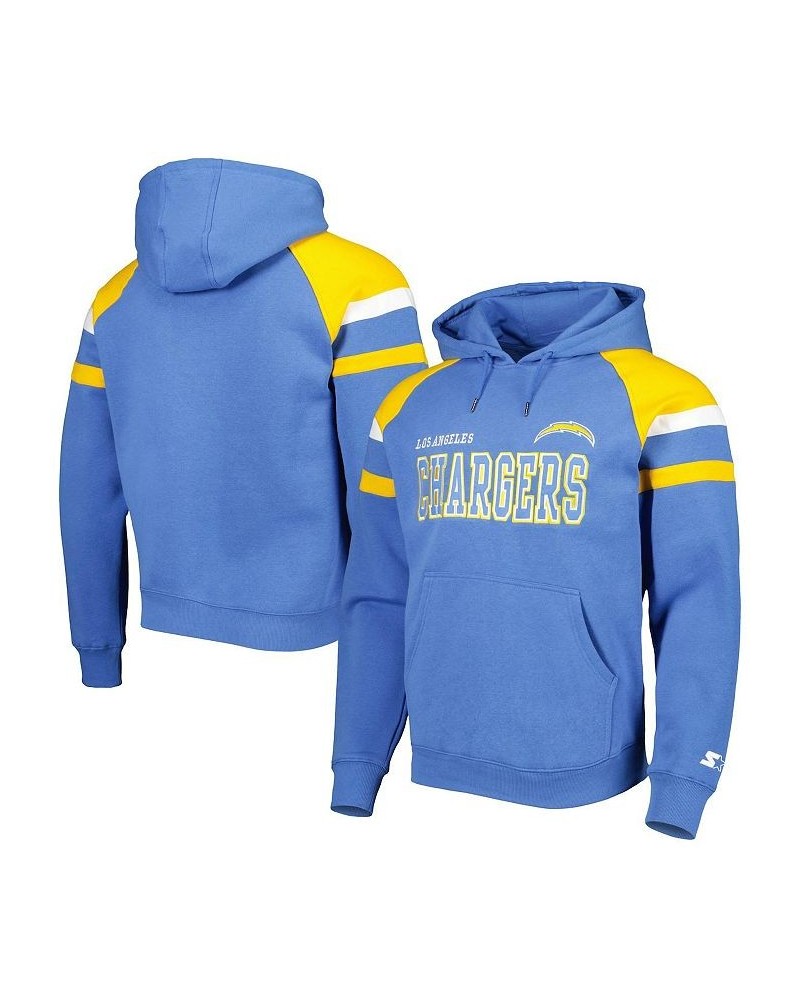 Men's Powder Blue Los Angeles Chargers Draft Fleece Raglan Pullover Hoodie $47.70 Sweatshirt