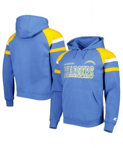 Men's Powder Blue Los Angeles Chargers Draft Fleece Raglan Pullover Hoodie $47.70 Sweatshirt