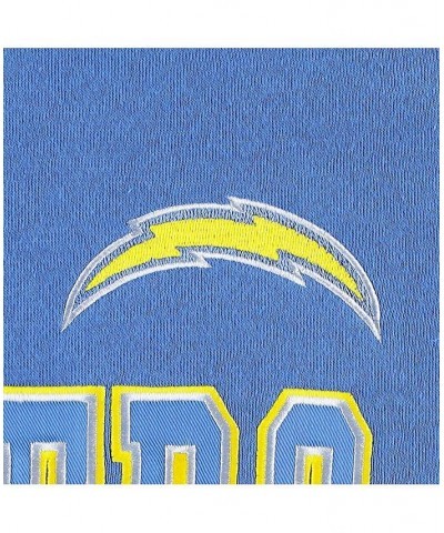 Men's Powder Blue Los Angeles Chargers Draft Fleece Raglan Pullover Hoodie $47.70 Sweatshirt