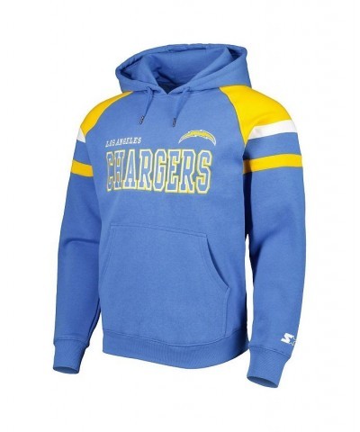 Men's Powder Blue Los Angeles Chargers Draft Fleece Raglan Pullover Hoodie $47.70 Sweatshirt