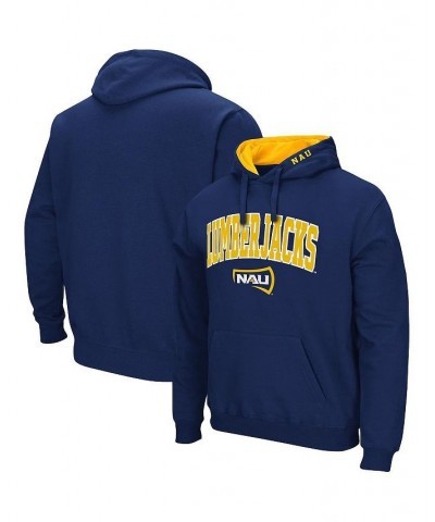 Men's Navy Northern Arizona Lumberjacks Arch and Logo Pullover Hoodie $32.44 Sweatshirt