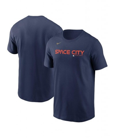 Men's Navy Houston Astros 2022 City Connect Wordmark T-shirt $18.90 T-Shirts