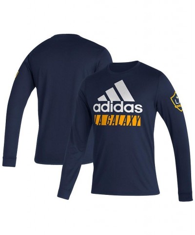 Men's Navy LA Galaxy Vintage-Inspired AEROREADY Long Sleeve T-shirt $27.49 T-Shirts