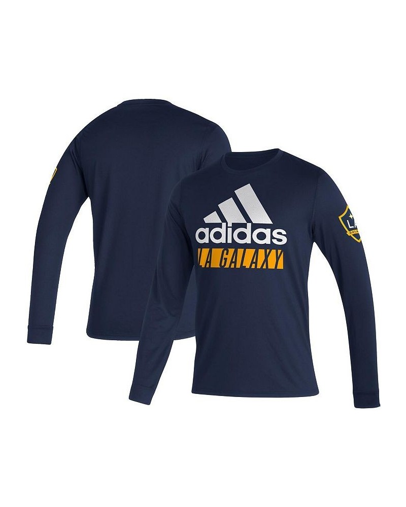 Men's Navy LA Galaxy Vintage-Inspired AEROREADY Long Sleeve T-shirt $27.49 T-Shirts