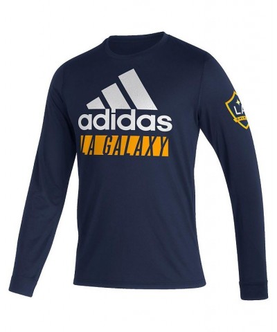 Men's Navy LA Galaxy Vintage-Inspired AEROREADY Long Sleeve T-shirt $27.49 T-Shirts