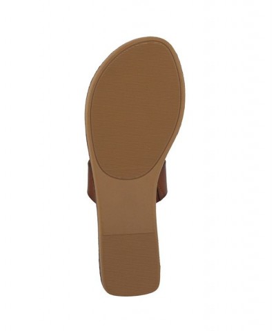 Women's Fathom Flat Sandals Brown $20.00 Shoes