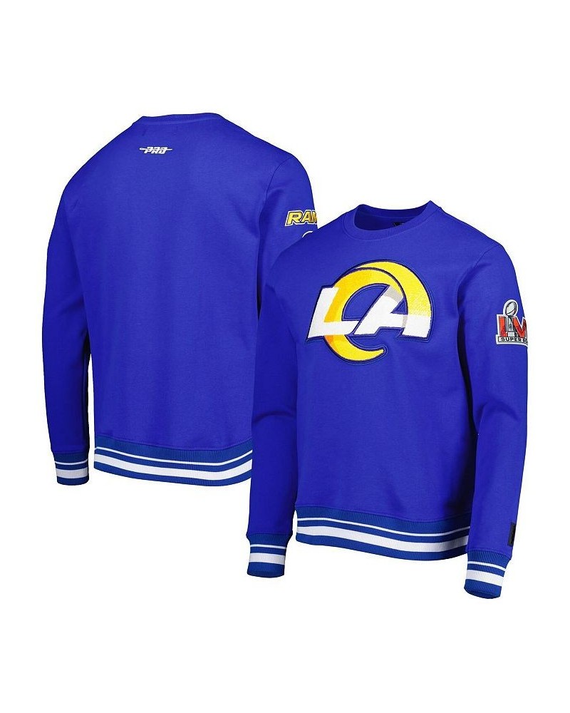 Men's Royal Los Angeles Rams Mash Up Pullover Sweatshirt $38.40 Sweatshirt