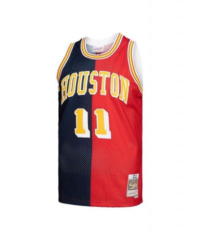 Men's Yao Ming Navy, Red Houston Rockets Hardwood Classics 2004-05 Split Swingman Jersey $44.40 Jersey