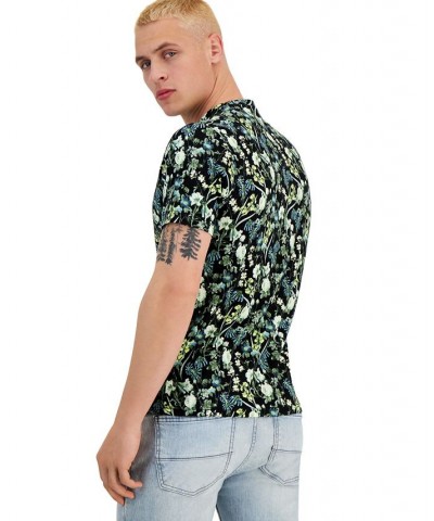 Men's Regular-Fit Floral Graphic T-Shirt Black $21.36 T-Shirts