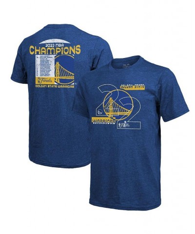 Men's Threads Royal Golden State Warriors 2022 NBA Finals Champions Record Season Roster Tri-Blend T-shirt $30.24 T-Shirts