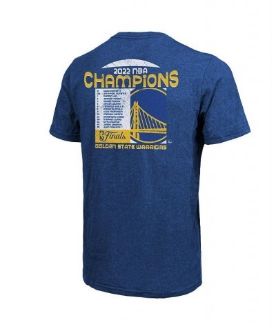 Men's Threads Royal Golden State Warriors 2022 NBA Finals Champions Record Season Roster Tri-Blend T-shirt $30.24 T-Shirts